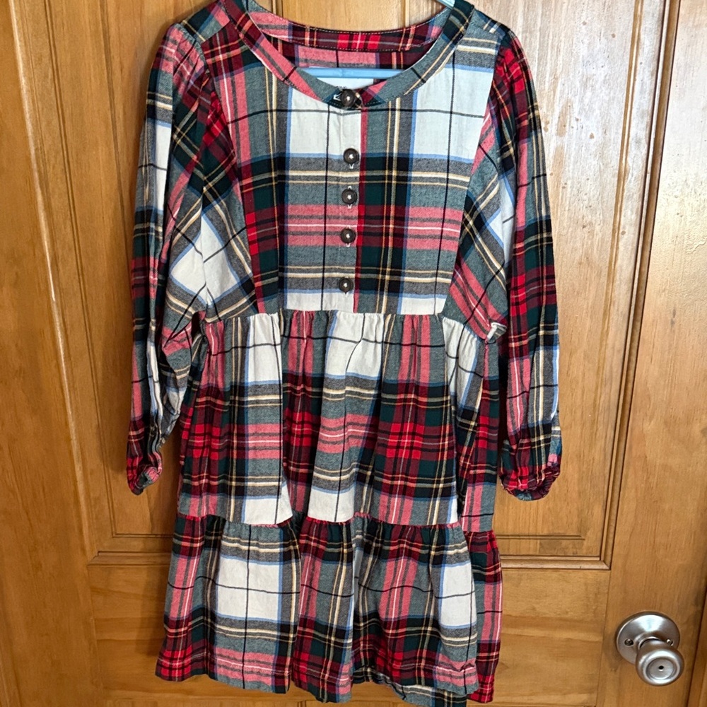 Old Navy Red and Green Plaid Dress
